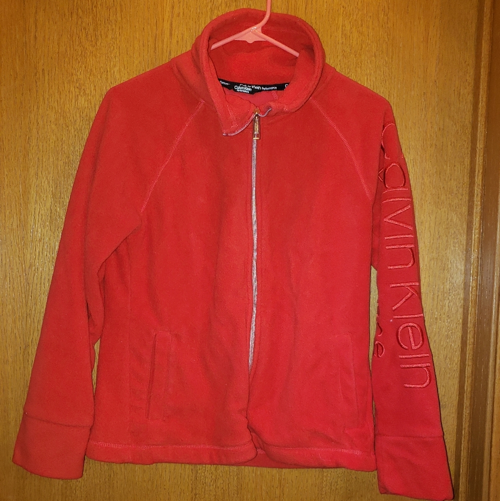 Calvin Klein zip up performance sweater